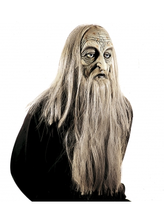 Maska Merlin s vlasy a plnovousem