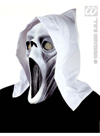 Maska latex Mozkomor svítící s bílou kápí
