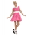 Kostým 50.léta šaty růžové M