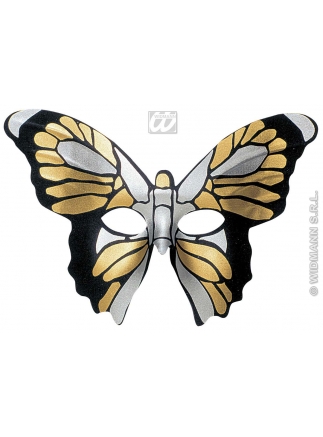 Škraboška Motýl Iroki stříbrnozlatá