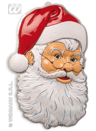 Vánoční dekorace 3D Santova hlava 80cm