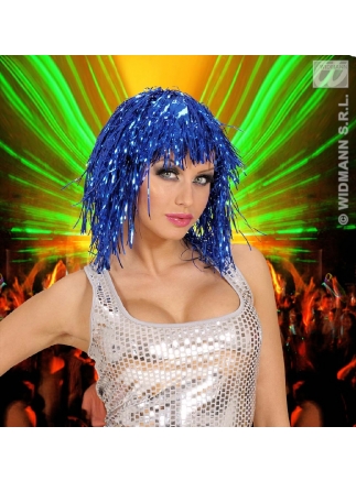 Paruka Disco modrá