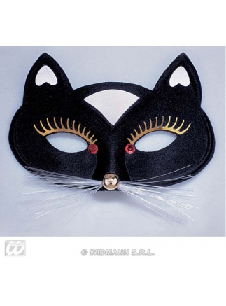 Škraboška Kočka černá