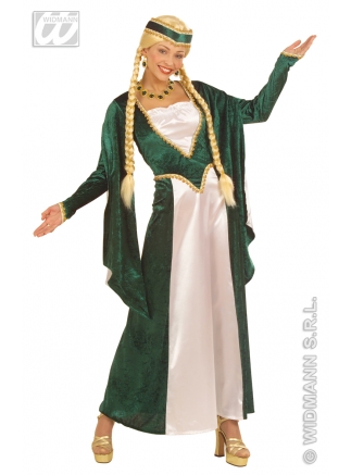 Kostým Renesanční královna zelená L