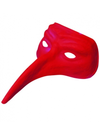 Škraboška Benátky orlí nos červená