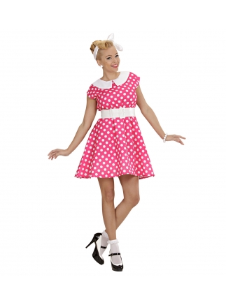 Kostým 50.léta šaty růžové L