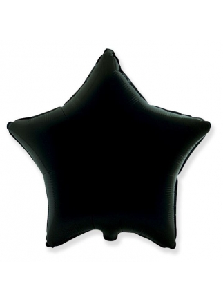 Balón fóliový 45 cm Hvězda černá