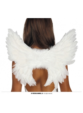 Andělská křídla bílá péřová 55x45