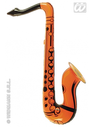 Saxofon nafukovací 55cm oranžový