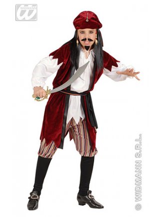 Kostým dětský top Pirát karibiku samet 140cm