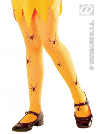 Punčocháče dětské Halloween pavouci M
