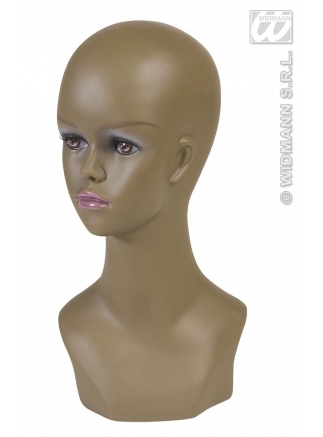 Hlava plast 40cm afro žena