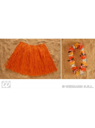 Raffia Hawai set oranžový