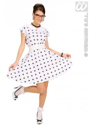 Kostým deluxe 50.léta šaty bílé M