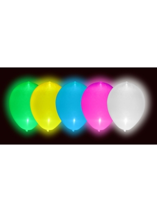 Balónky led svítící 5ks mix barev