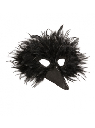Maska péřová černý pták